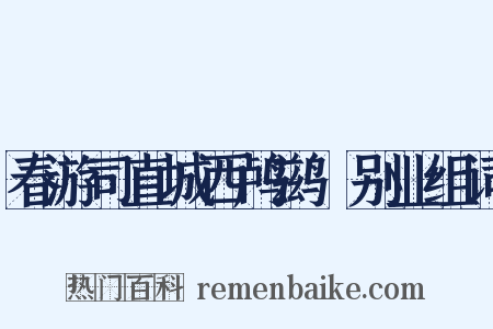 春游司直城西鸬鹚谿别业组词是什么意思的图片